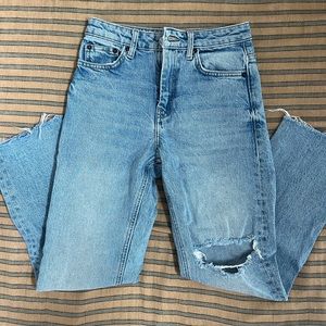 Original TopShop Straight Crop Jeans